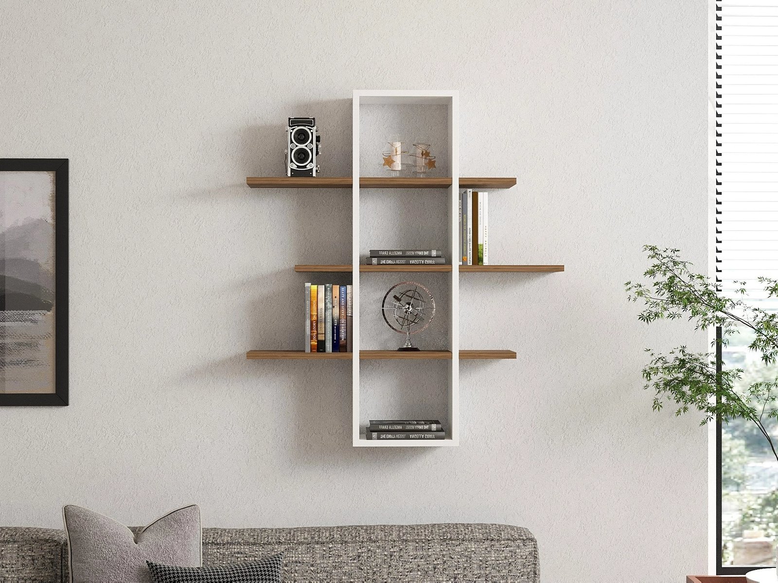 Raft muri Hanah Home, Ardo, ngjyrë arre dhe e bardhë