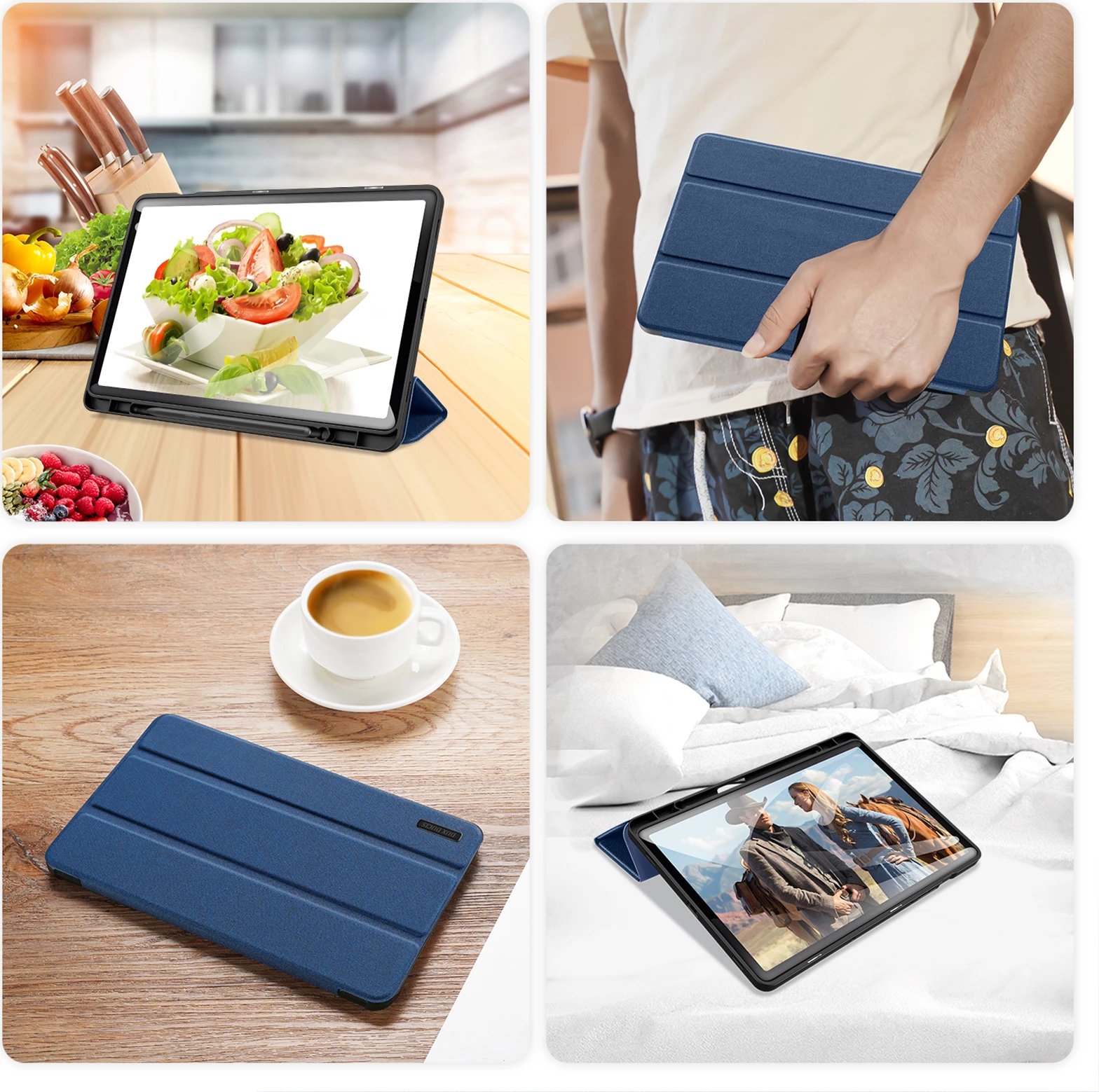 Mbështjellës tablet Dux Ducis Domo për Samsung Galaxy Tab S9 FE, me qëndrim, kaltër