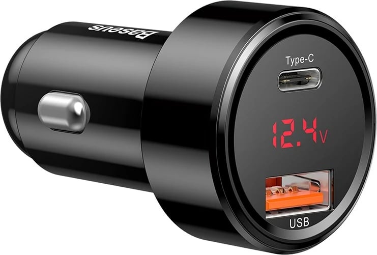 Karikues për veturë Baseus, USB 2.0 type C, i zi 