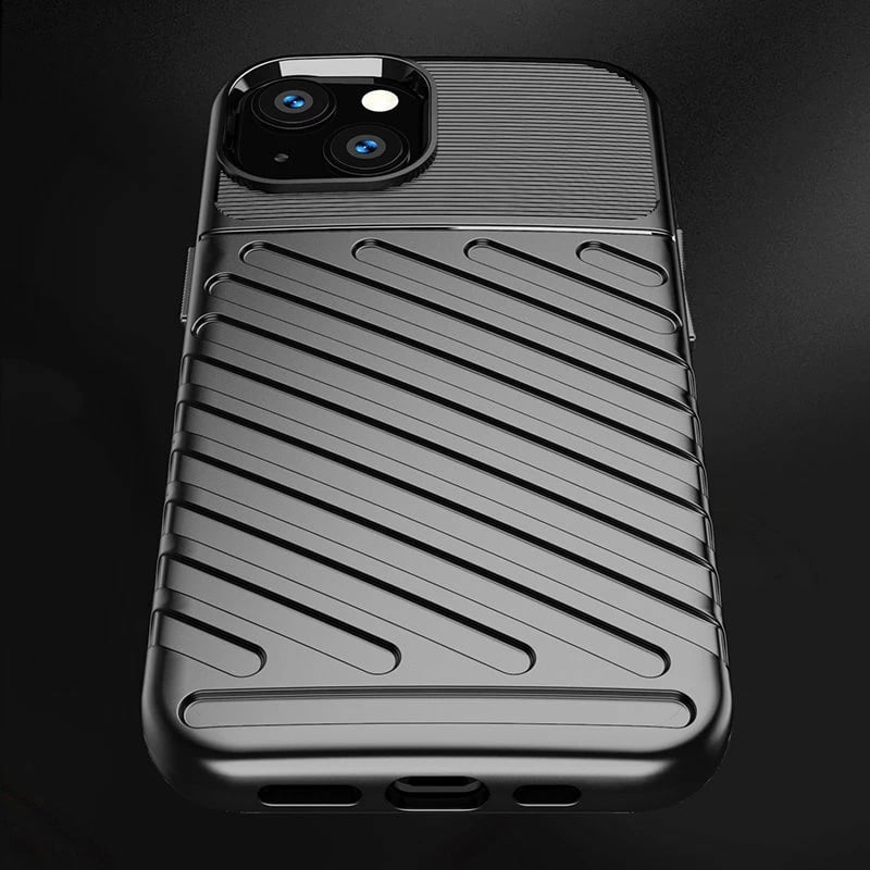 Mbështjellës Hurtel Thunder Case për iPhone 13 mini, TPU, i zi