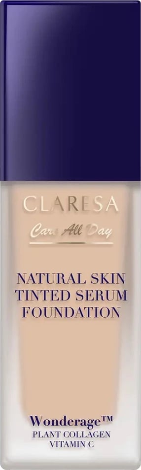 Fondatinë Claresa Natural Skin Tinted Serum 1W Light Warm 32ml për femra