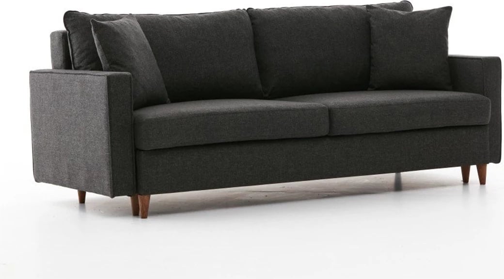 Divan-krevat treshe, ngjyrë antracit, Atelier del Sofa, Eva