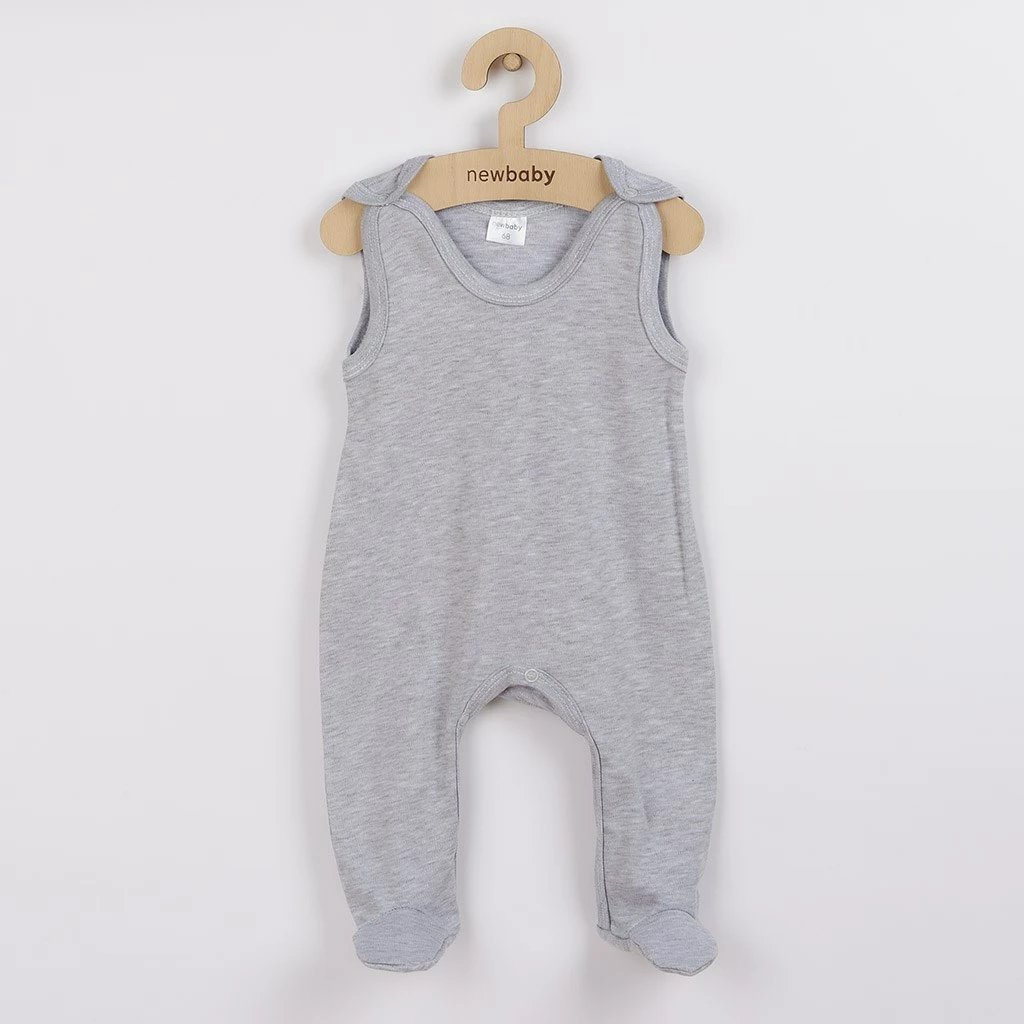 kombinezon bebe, New Baby, Classic II, 100% pambuk, madhësia 62 (3-6 muaj), gri