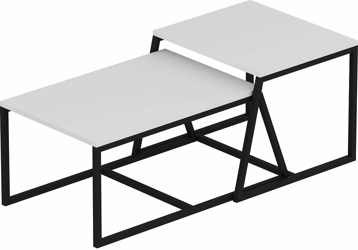 Tavolinë kafeje Hanah Home, minimaliste, e bardhë