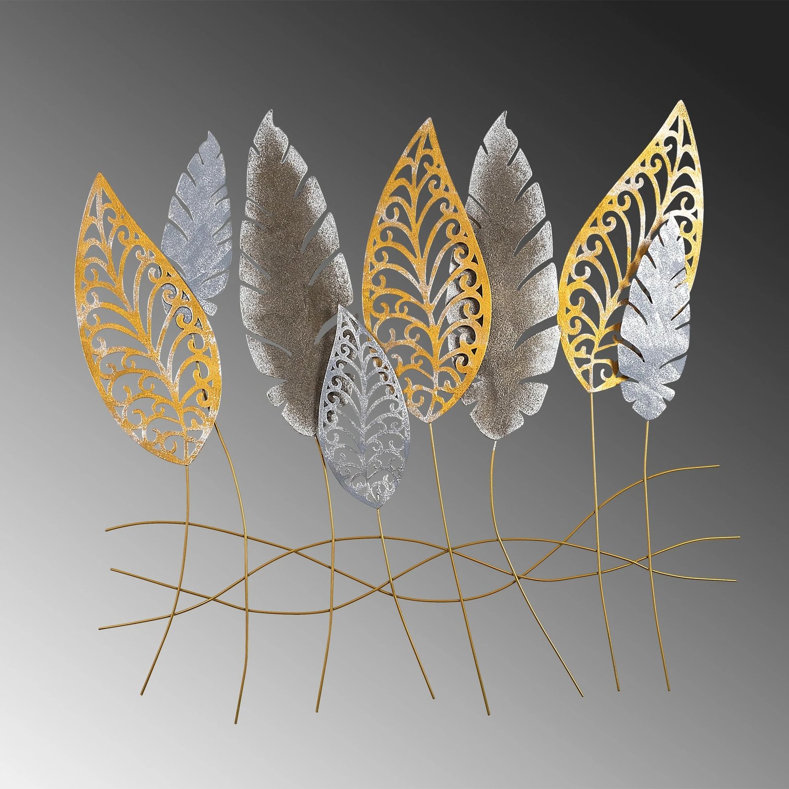 Aksesor dekorativ metalik për mur Wallity, Kosmer