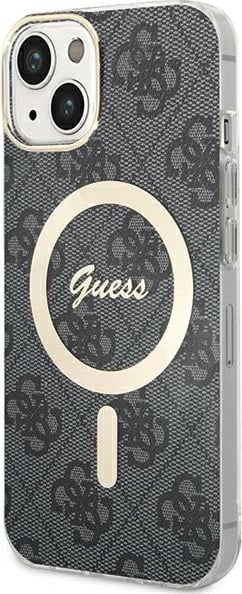 Mbështjellës Guess 4G MagSafe për iPhone 15, i zi