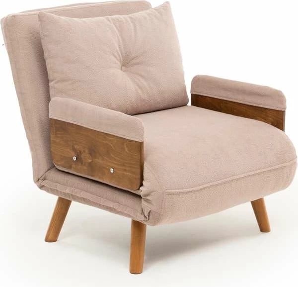 Krevati-karrige një vendi, Cosmo Single, ngjyrë mink, Atelier del Sofa