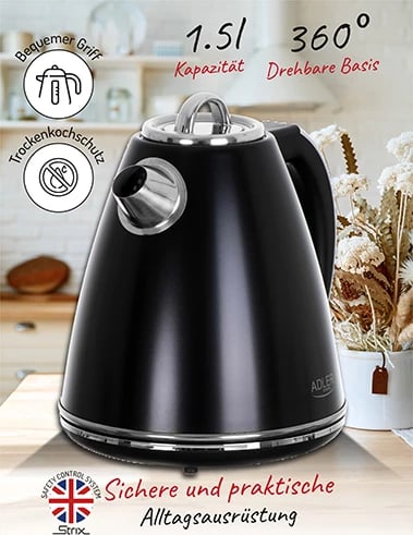 çajnik elektrik Adler AD 1343 1.5 L inox STRIX i zi