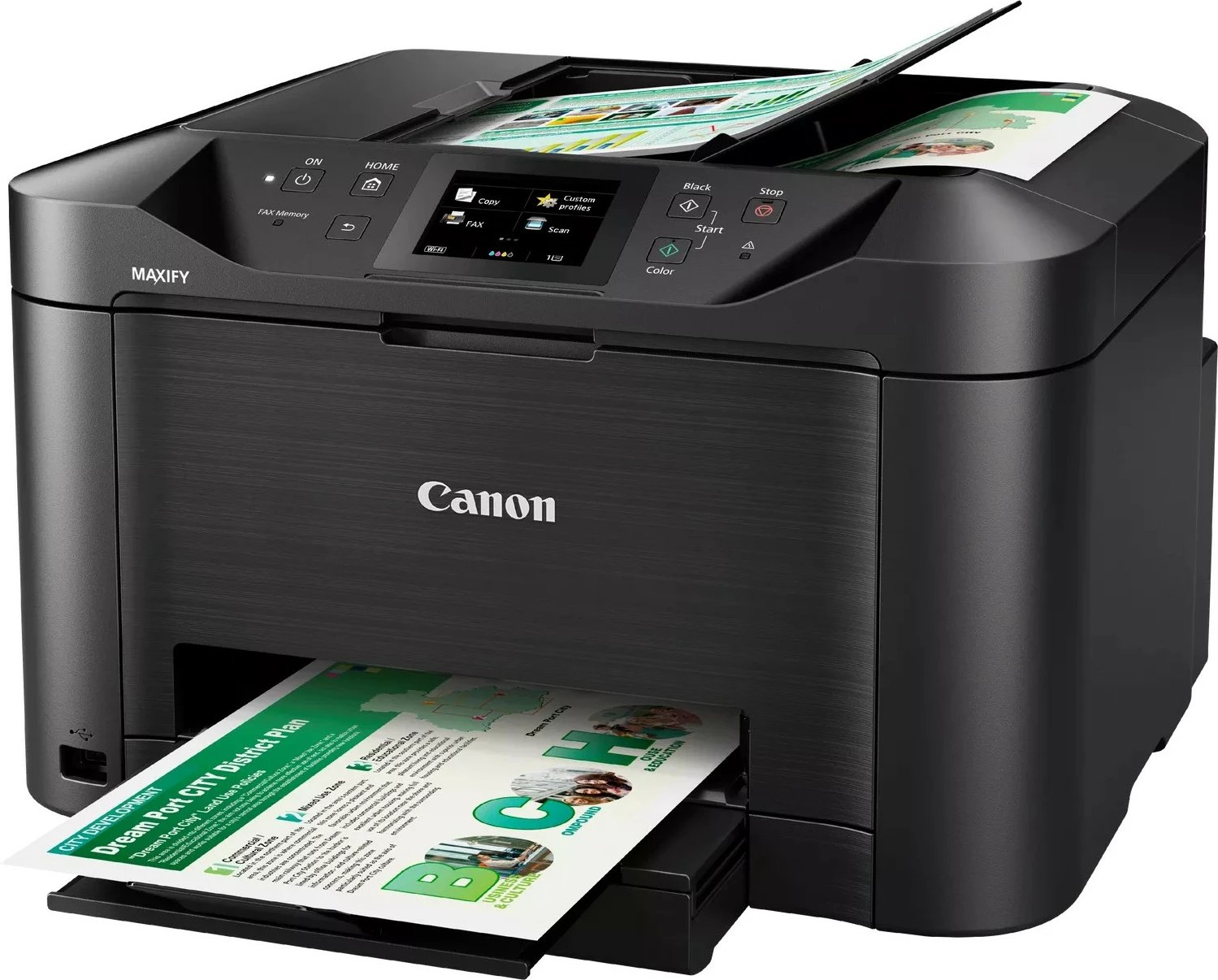 Printer multifunksional Canon MAXIFY MB5150, inkjet, ngjyrë, A4, i zi