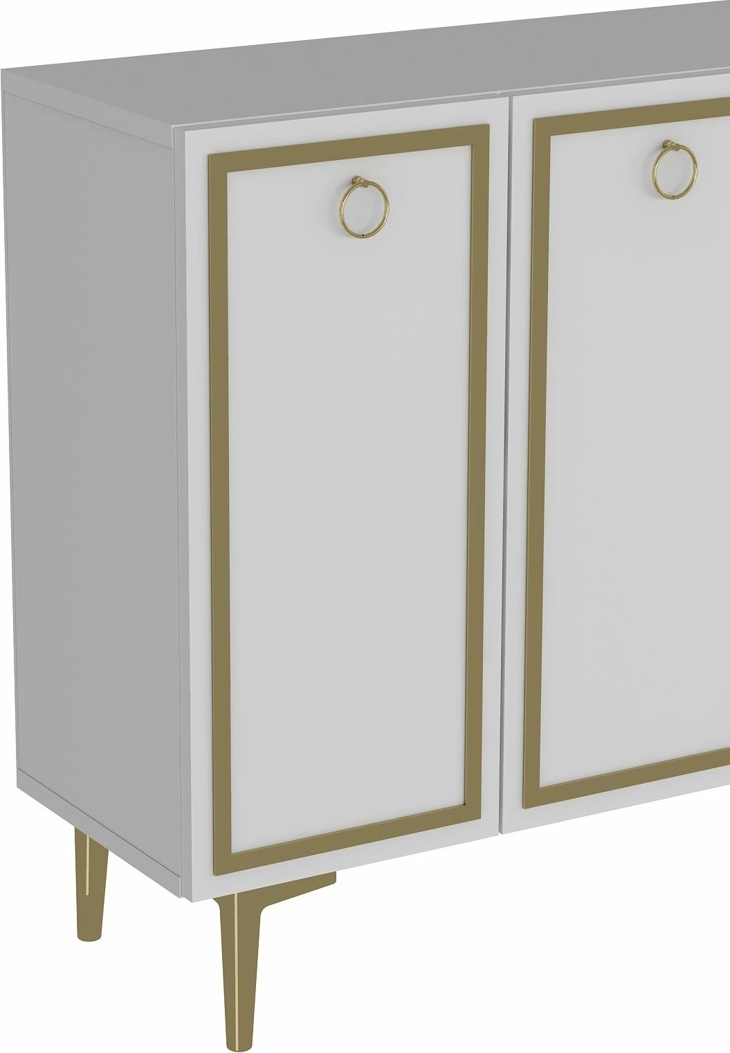 Konsolë Skye Decor, e bardhë, ar, KM120