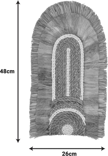Dekor për mur Earsy I Inart, ngjyrë natyrale, 48x26x8cm