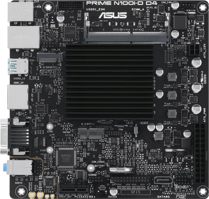 Pllakë amë ASUS PRIME N100I-D D4, Intel, N100, 16 GB, DDR4-SDRAM