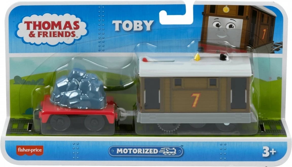 Lodër tren Thomas & Friends Fisher Price Toby HTN30 me motor, multikolor, set