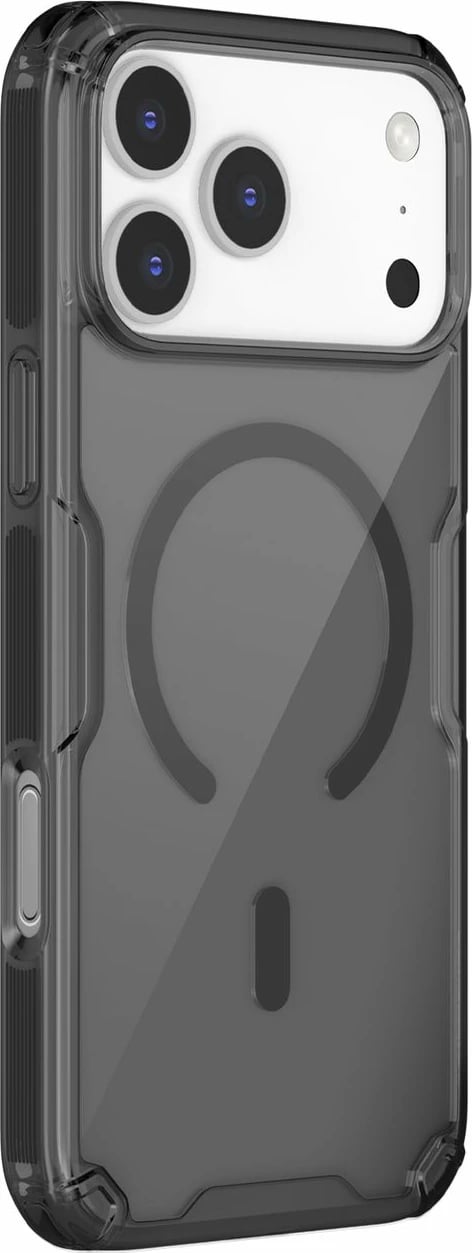 Mbështjellës Nillkin Nature TPU Pro Magnetic për iPhone 17 Pro Max, MagSafe, Gjysem-transparent, Zi