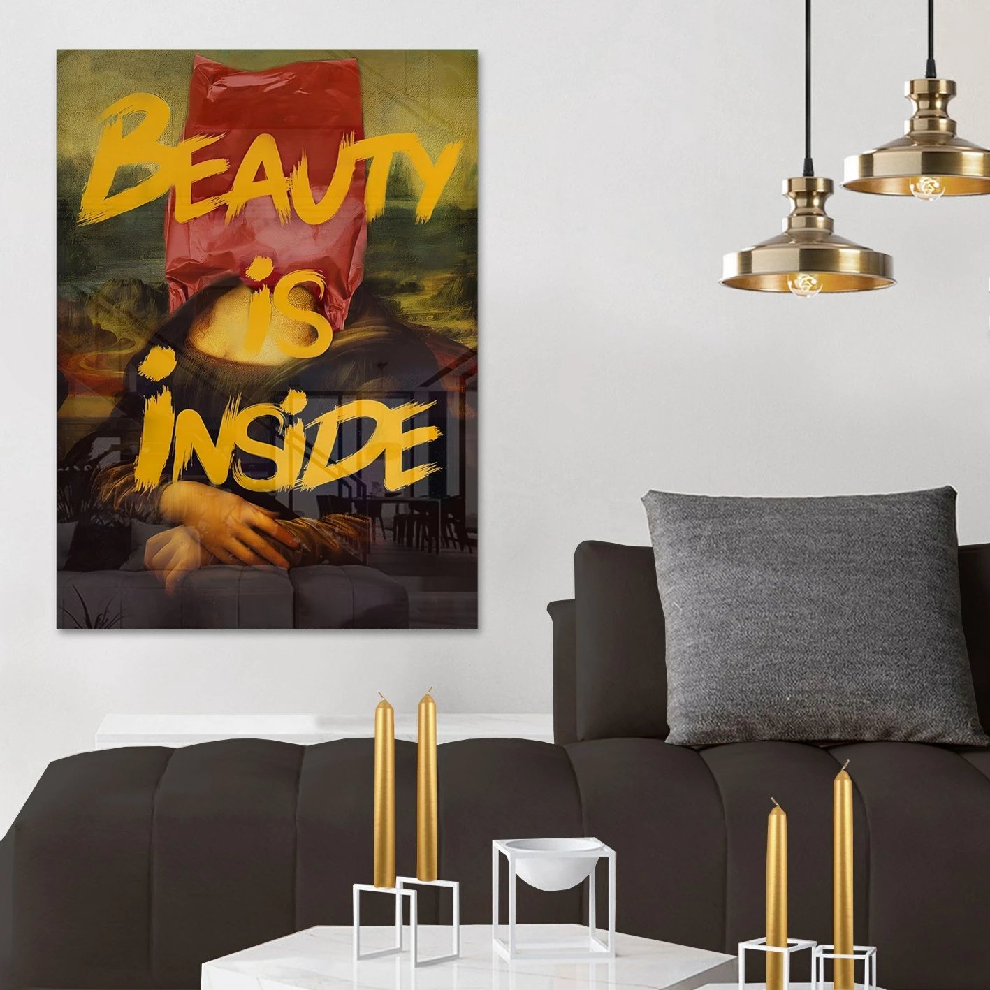 Pikturë dekorative prej xhami të temperuar, shumëngjyrëshe, Wallity CAM3688 - 70100, 70x100cm