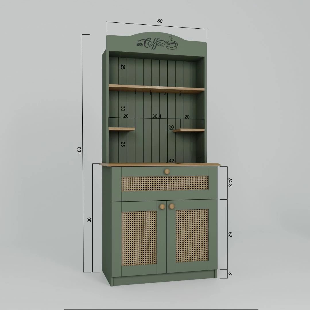 Stendë kafeje, ngjyrë e gjelbër, Skye Decor, Lucas 1600-129