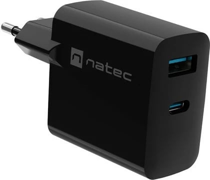 Karikues muri Natec Ribera GaN, 65W, 1x USB-A + 1x USB-C, NUC-2145, i zi