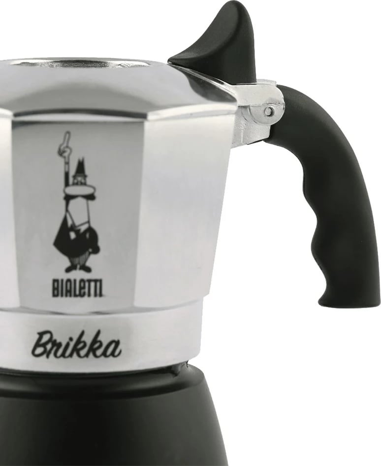 Moka pot Bialetti Brikka, 0.17L, 4 filxhanë, Alumini, Zi