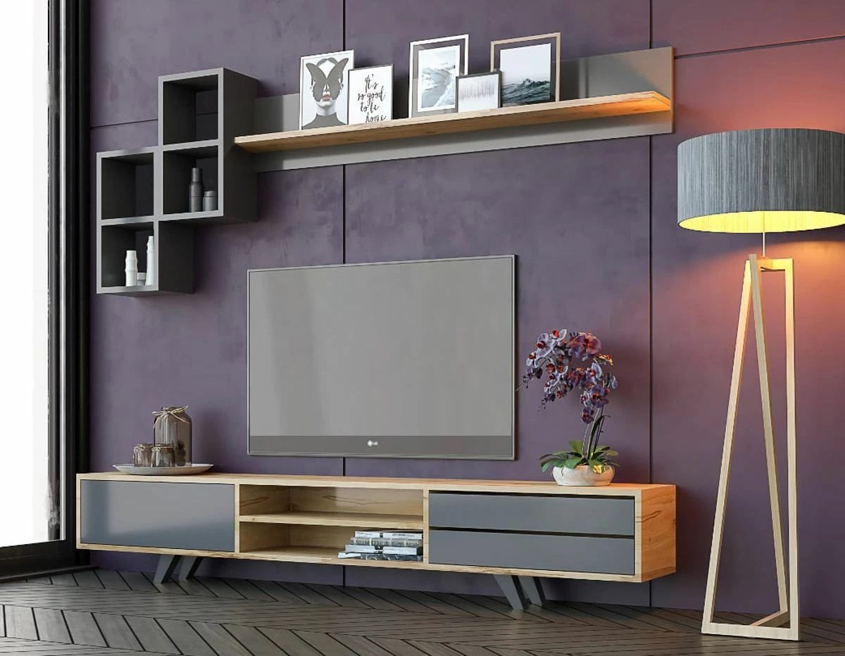 Njësi TV Skye Decor, anthracite dhe lis, RB-046