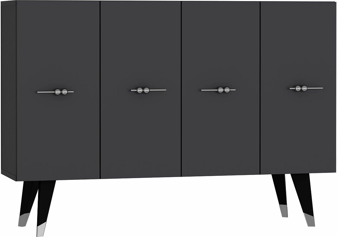 Konsol Skye Decor, ngjyrë argjendi dhe antracit, Quart Salkım