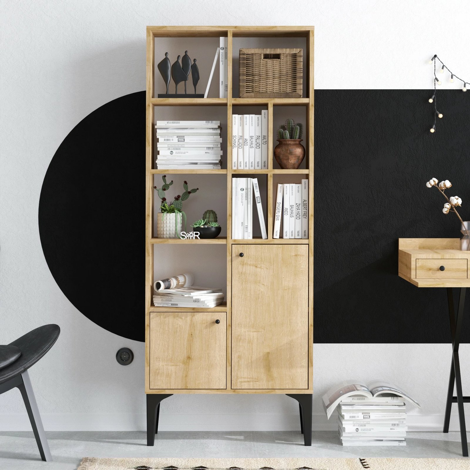 Raft librash Hanah Home, ngjyrë lisi safir, Castor