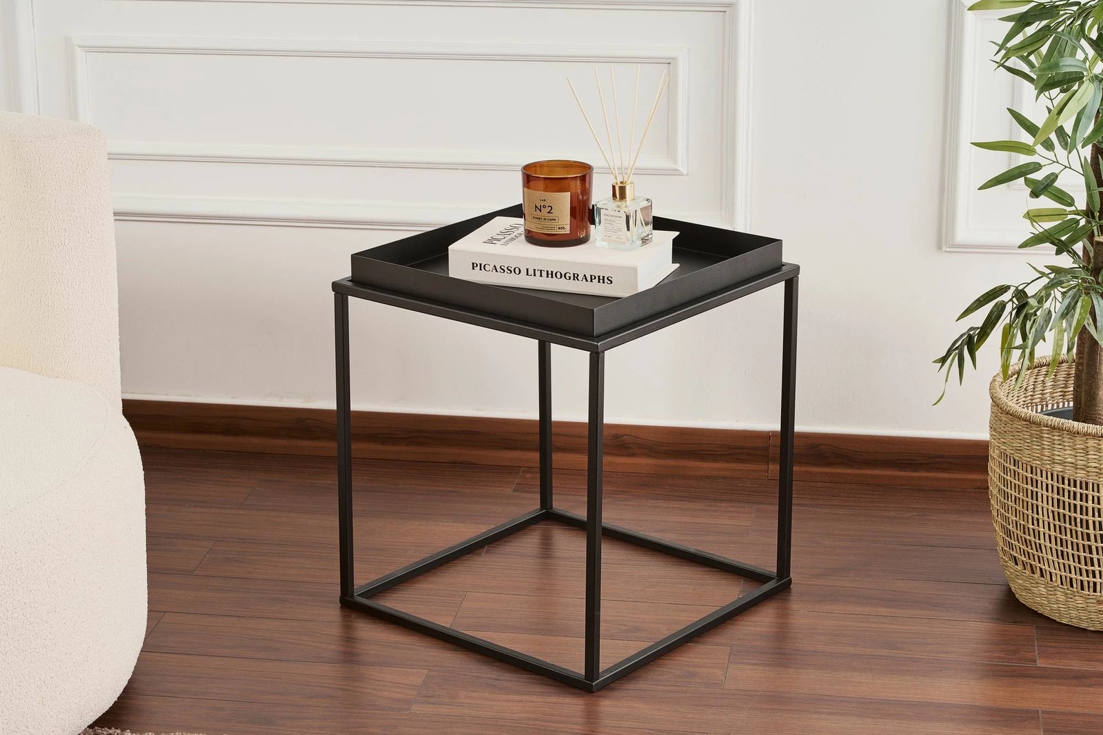 Tavolinë kafeje, metal i zi, Skye Decor, SHB-018, 45x45x52cm