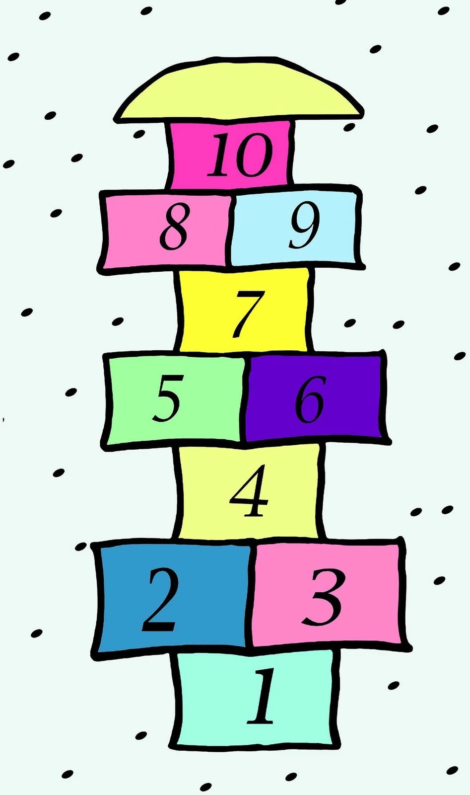 Qilim shumëngjyrësh për fëmijë, hopscotch, 80x50cm, Conceptum Hypnose, HMNT507