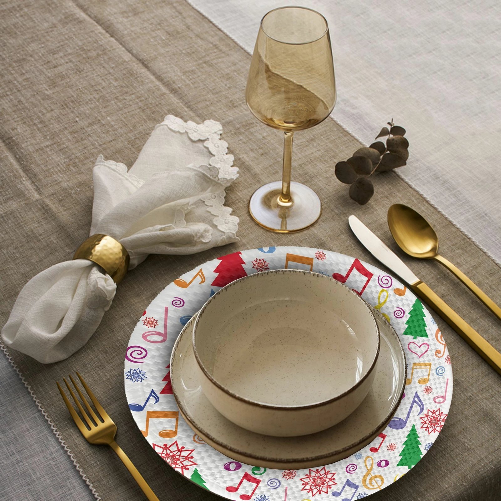 Set nënshtruesish tavoline Hermia Concept, shumëngjyrësh, 2795Supla, 4 copë