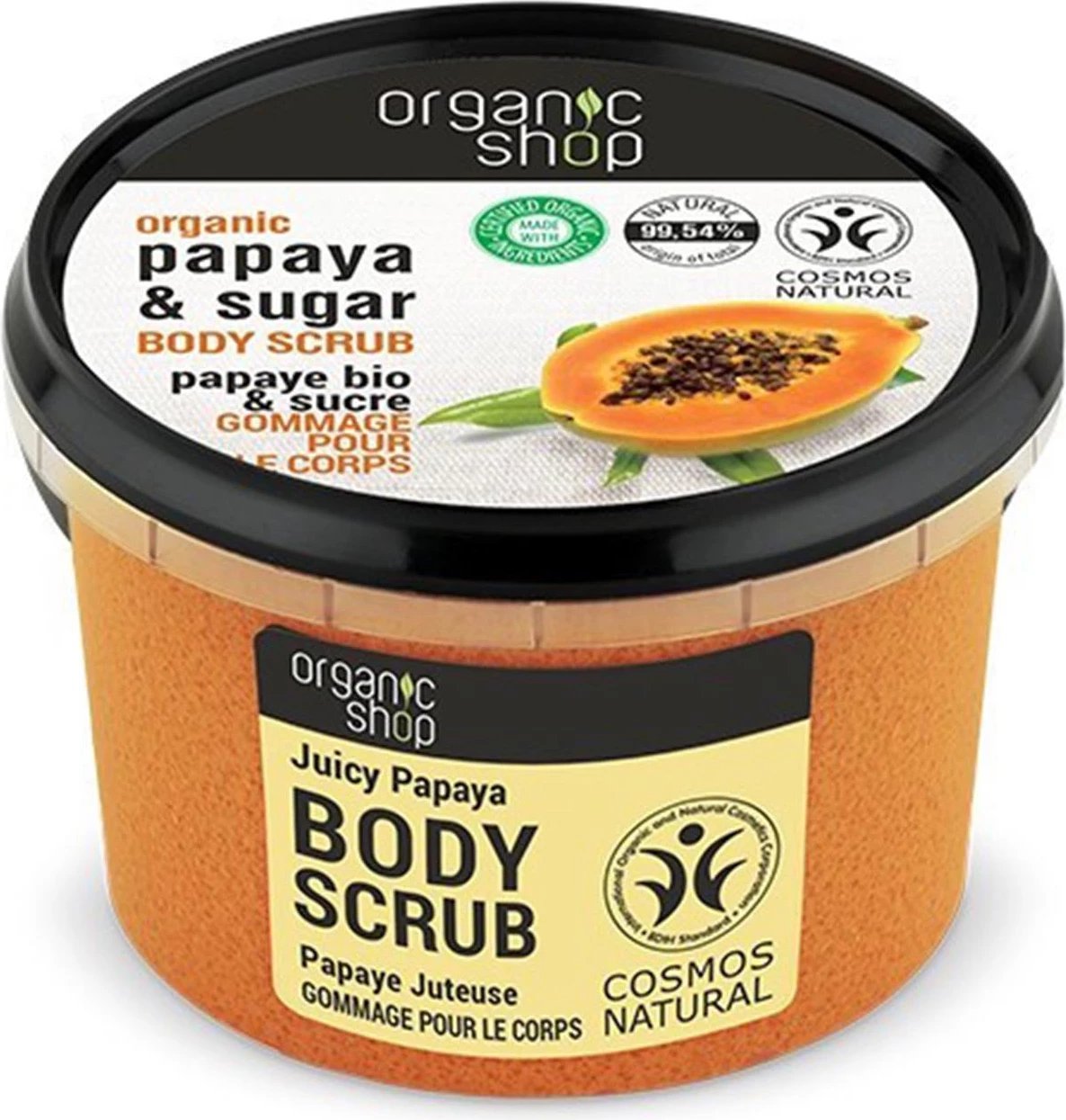 Skrab për trup Organic Shop Papaya & Sheqer 1 copë