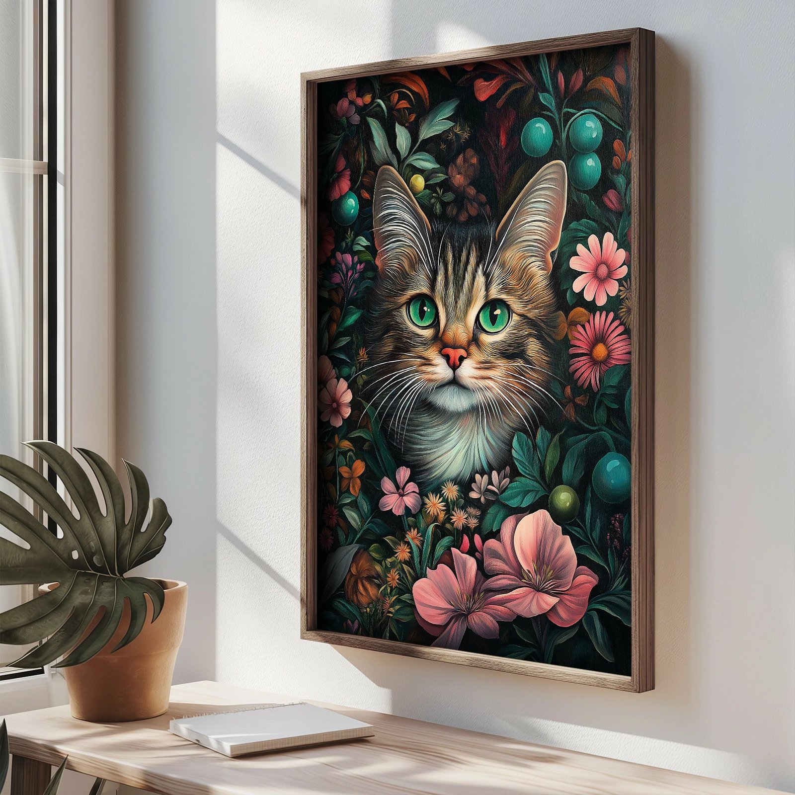 Pikturë dekorative me kornizë MDF, Wallity, TUN055-L, shumëngjyrëshe, 35x47x2cm