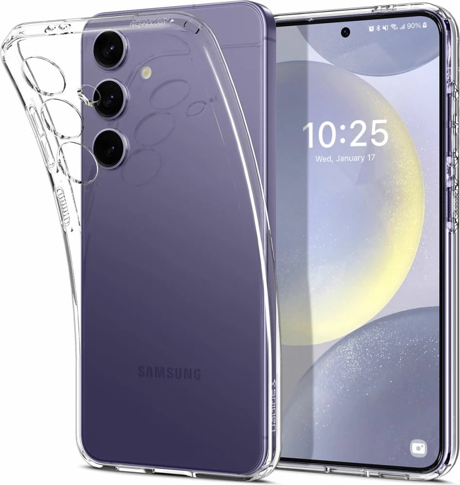 Mbështjellës Spigen Liquid Crystal për Samsung Galaxy S24, Transparent