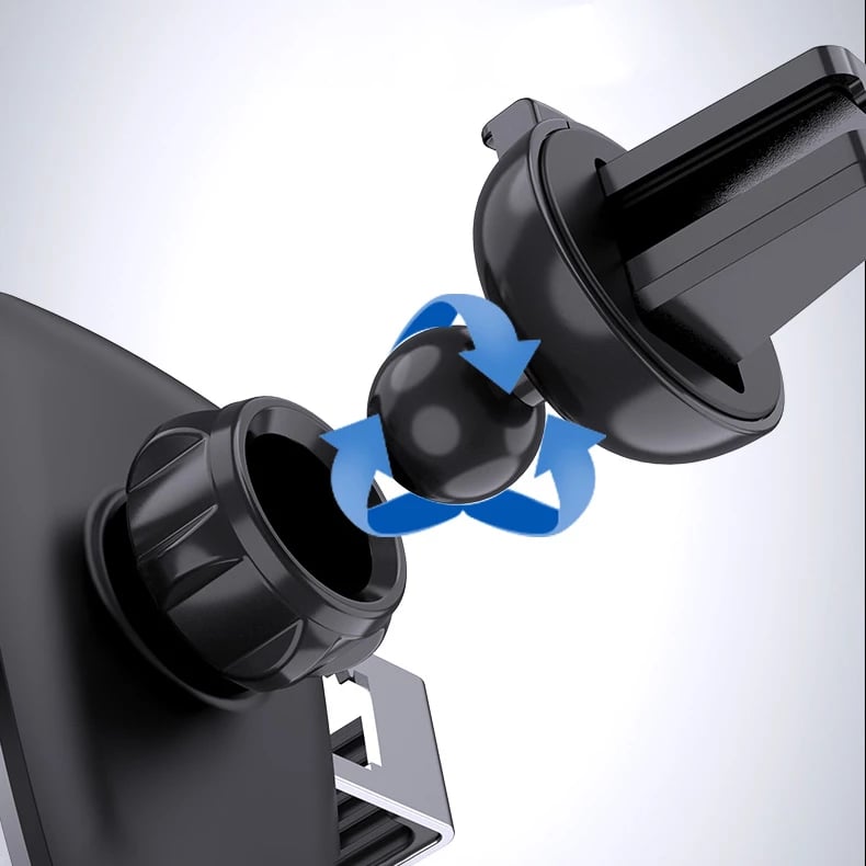 Mbajtës gravitacional për celular Hurtel YC08 për ventilator të makinës, argjendtë