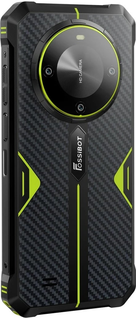 Celular, Fossibot, F105, 6.74", Android 14, 4GB/64GB, 10300 mAh, Dual SIM, gjelbër