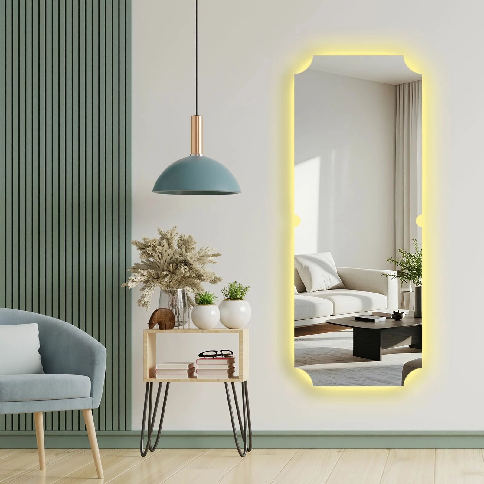 Pasqyrë me ndriçim LED, Skye Decor, 52x135cm, 52135Ledayna-007