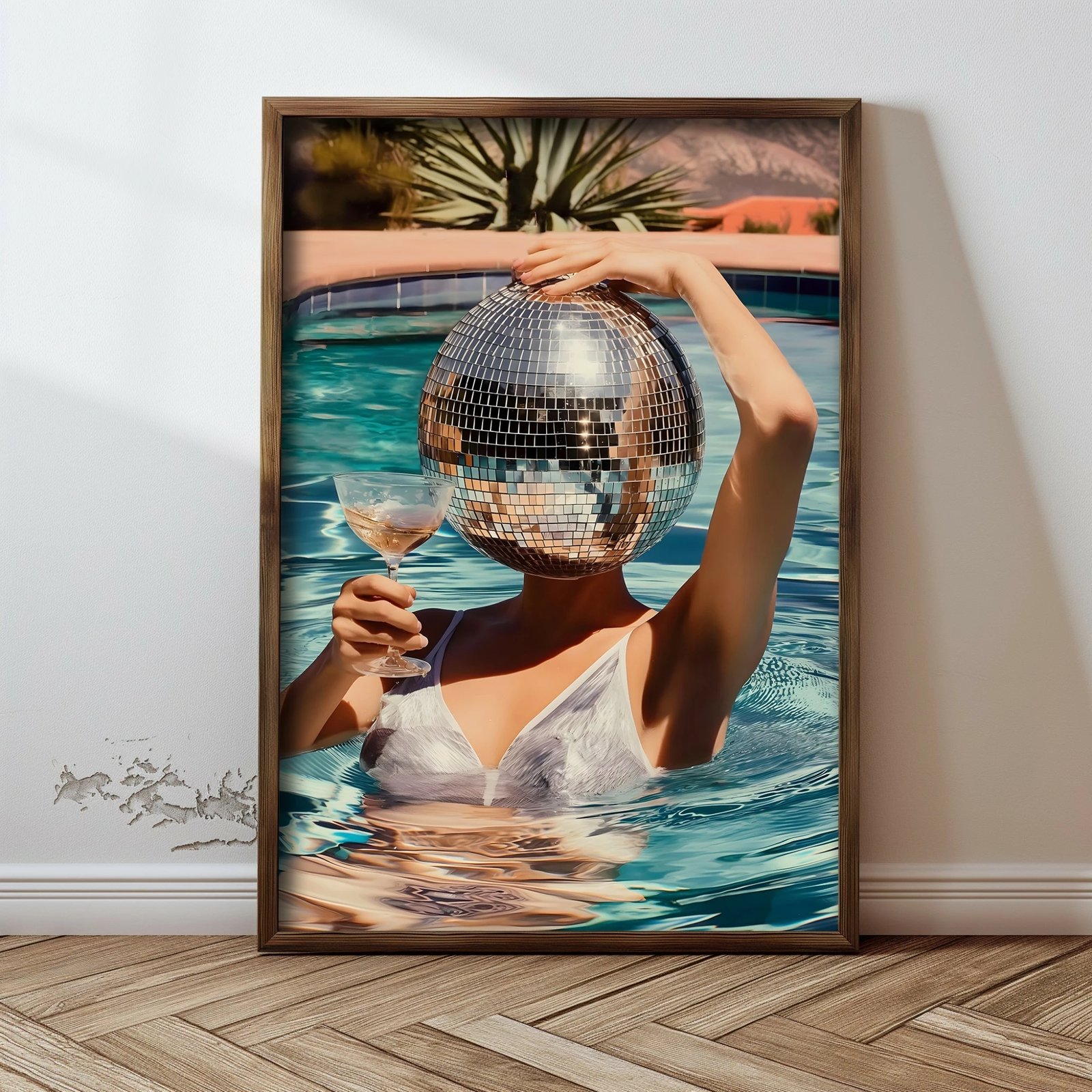 Pikturë dekorative me kornizë MDF, shumëngjyrëshe, Wallity, GE107-L