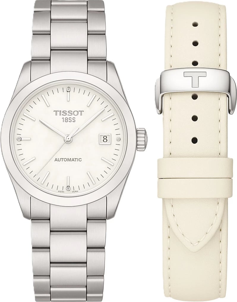 Orë dore TISSOT T-MY LADY AUTOMATIC për femra, argjend