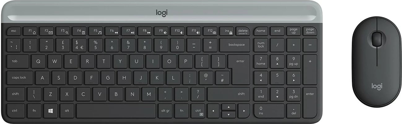 Set tastierë dhe maus wireless Logitech Slim, i zi Set tastierë dhe maus wireless Logitech Slim, i zi