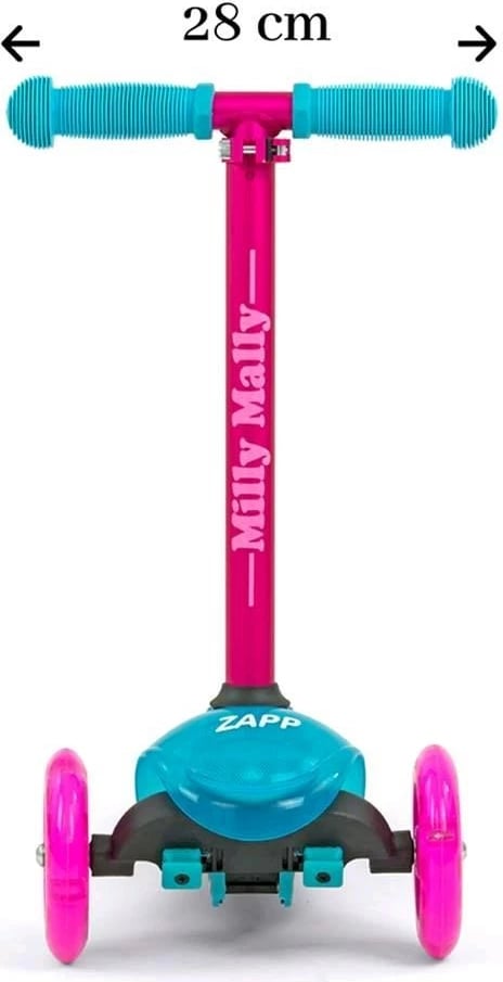Skuter për fëmijë, Milly Mally Zapp, 3 rrota, timon i rregullueshëm 61-66 cm, drita në rrota, deri 50 kg, mentë