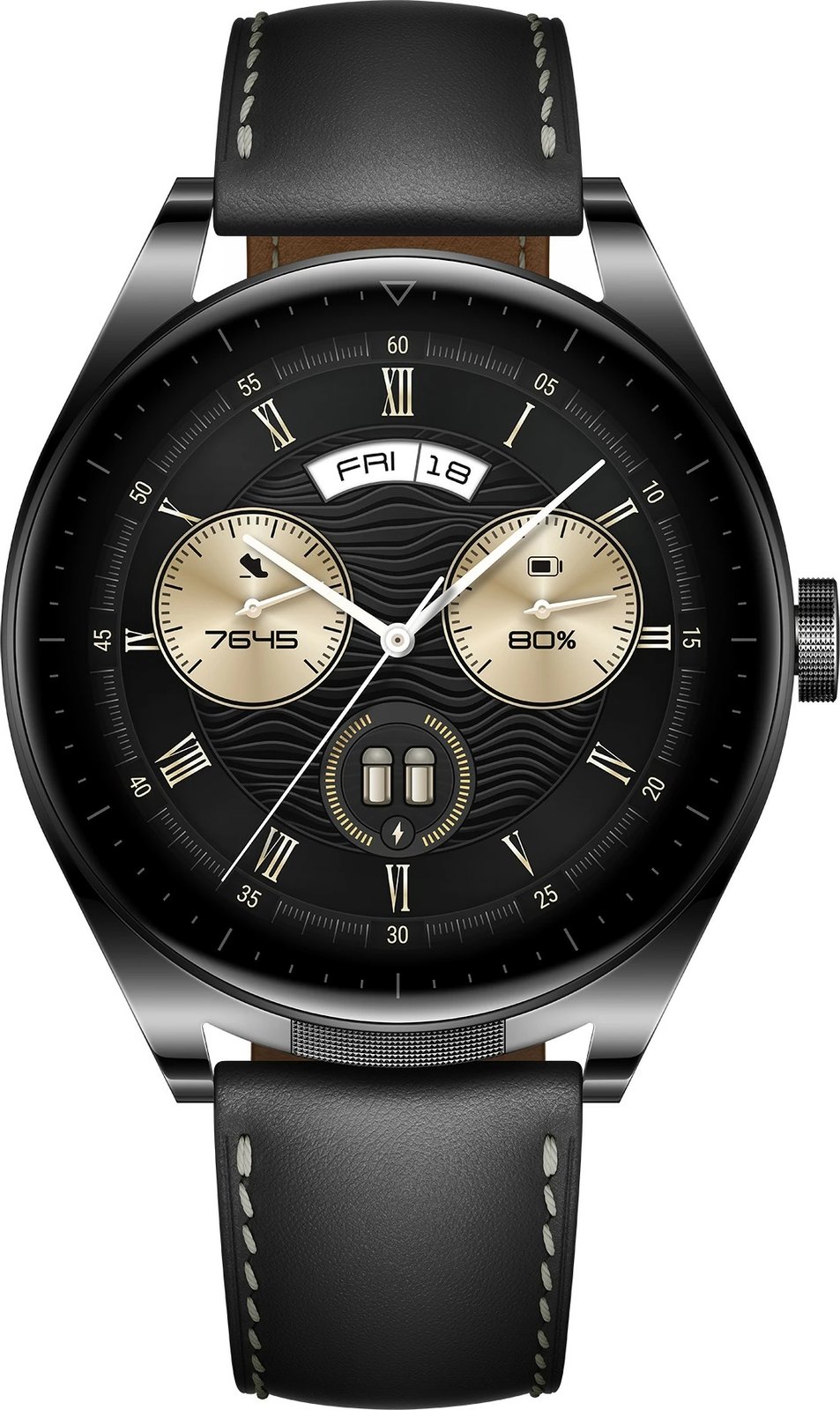 Smartwatch Huawei Watch Buds Saga-B19T, 1.43", 466x466, rrip lëkure, e zezë