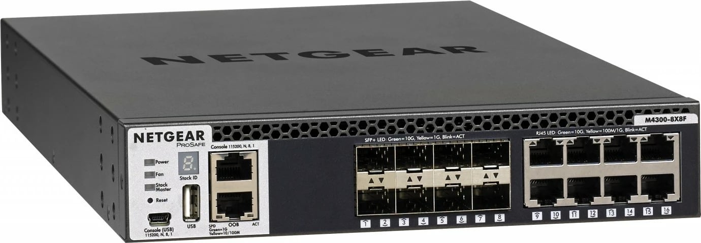 Switch Netgear XSM4316S-100NES, 8x10GE, 8xSFP+, rack, i menaxhueshëm