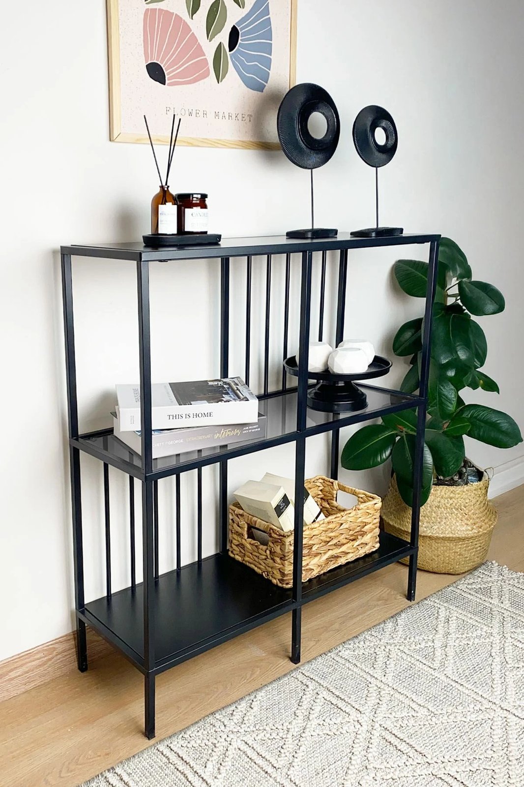 Komodë Hanah Home, ngjyrë sunny - e zezë, fume