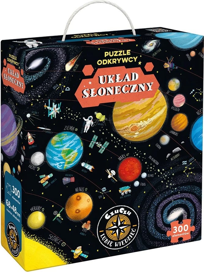 Puzzle edukativ CzuCzu Discoverer Solar System, 300 pjesë, me poster, për fëmijë