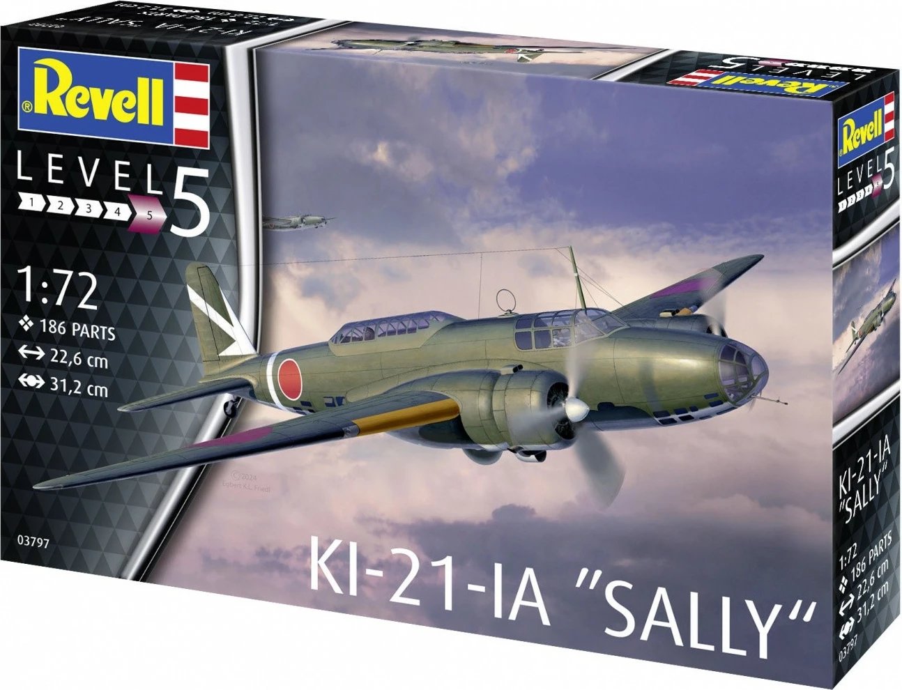 Model plastik avion Revell Ki-21-Ia "Sally", 1:72, 186 pjesë