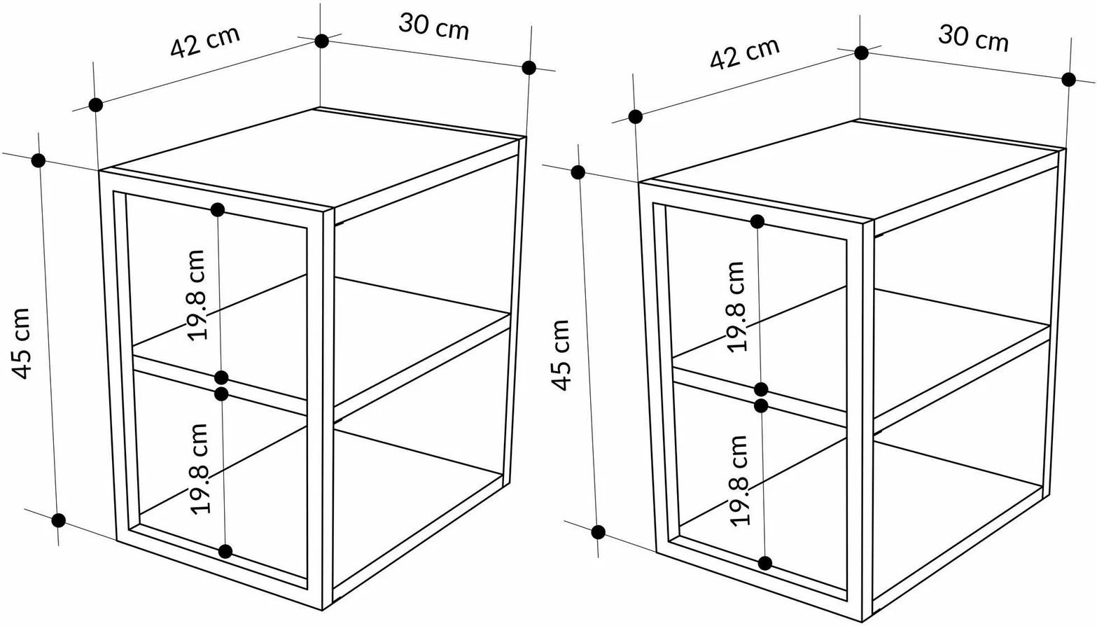 Set tavolinash anësore Skye Decor, ngjyrë gri retro, 2 copë