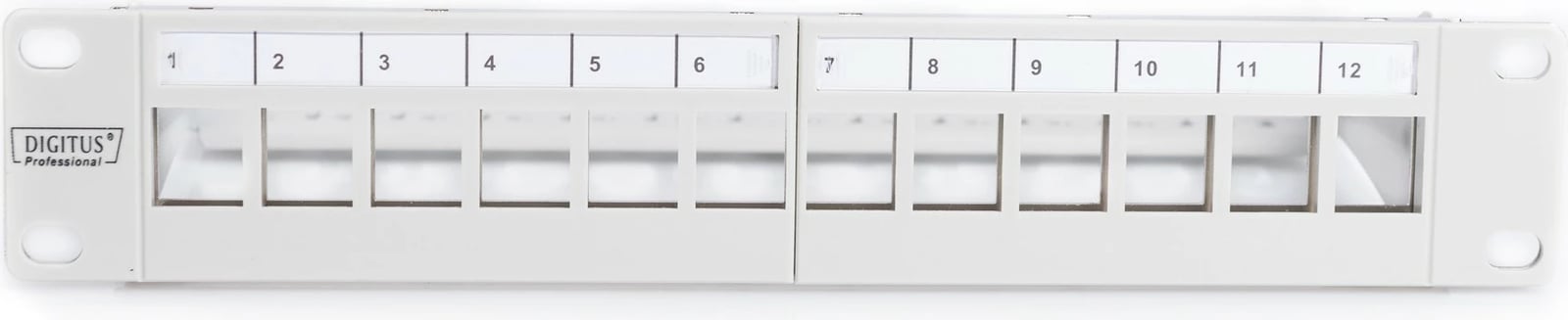 Patchpanel Digitus modular 12-portë, 1U, gri