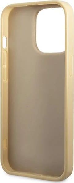 Mbështjellës Guess GUHCP14LHGGSHD për iPhone 14 Pro 6.1", hardcase, Glitter Script, ari