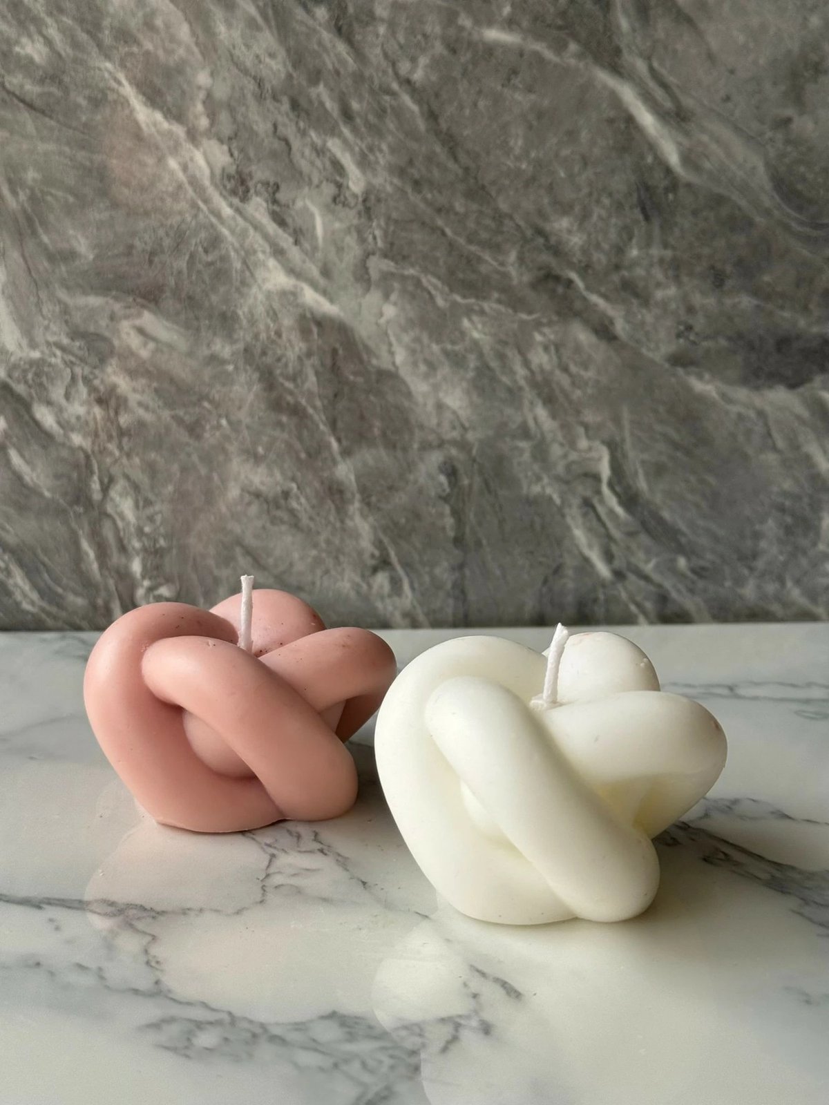 Set qirinjsh (2 copë), Glamour Candle 42ST, rozë dhe e bardhë