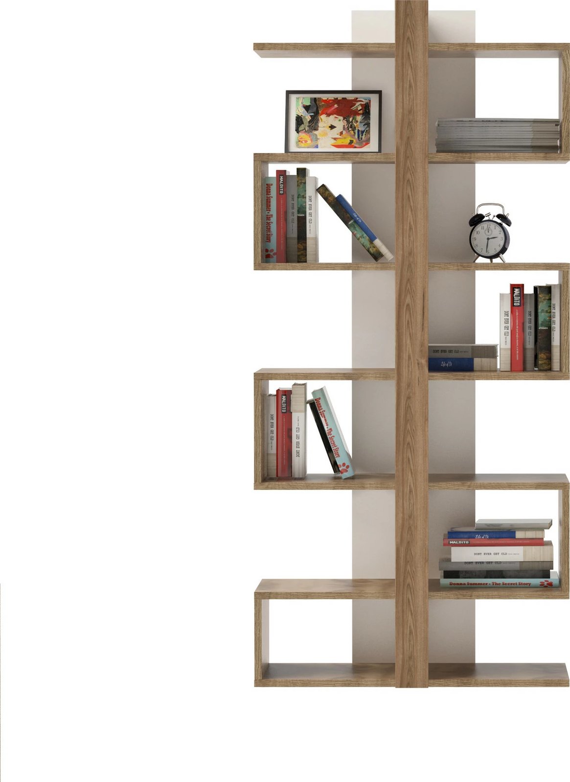 Raft librash Hanah Home, Ionis, ngjyrë lisi, 78x170x29.5cm