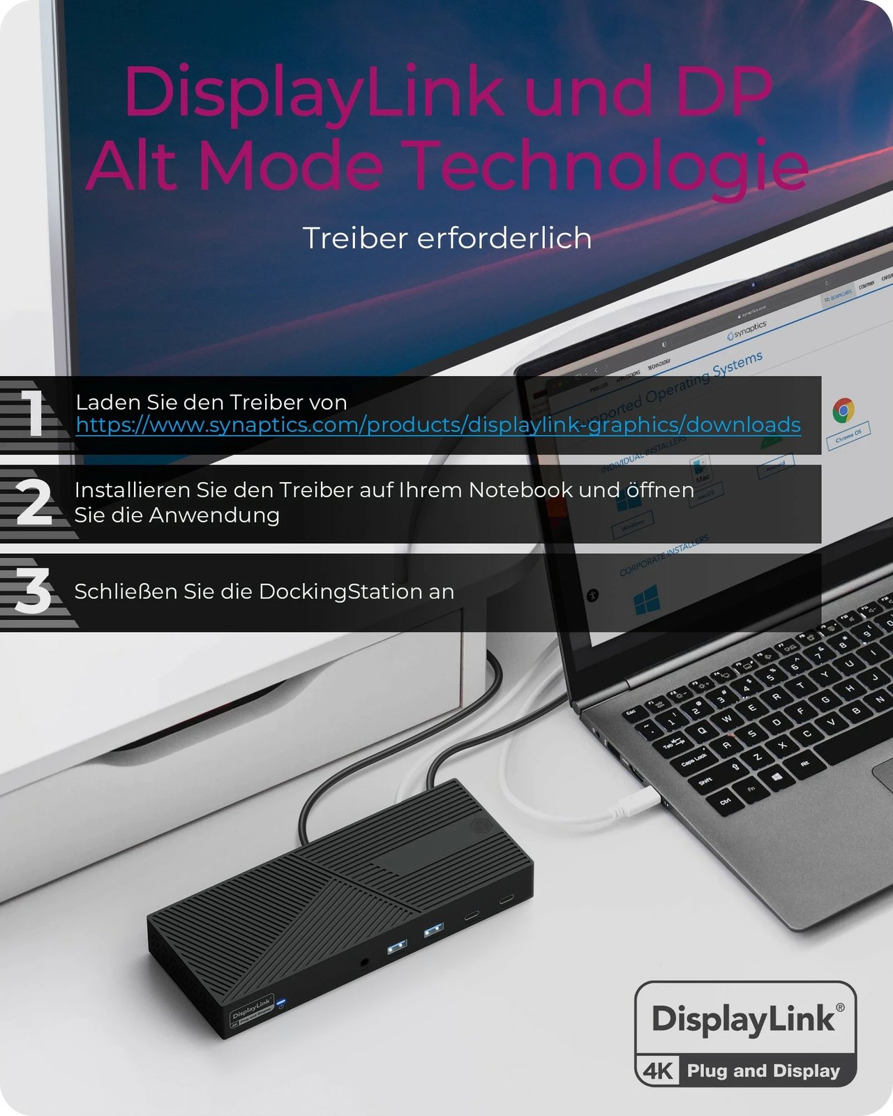 DockingStation ICY BOX 11-in-1, USB 3.2, 3x HDMI, 2x DisplayPort, 100W, e zezë