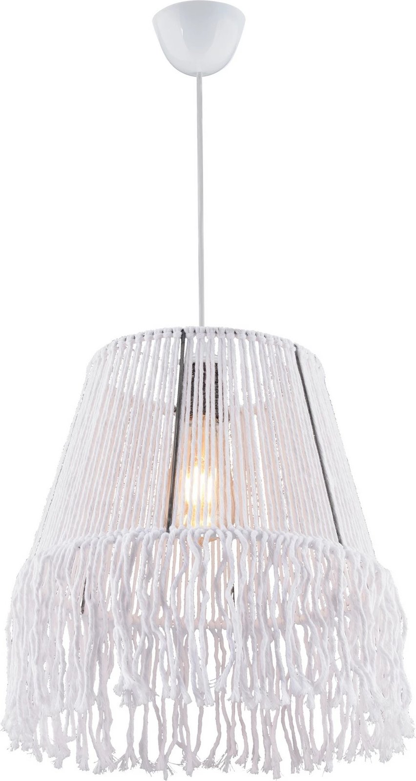 Llambë tavani Opviq, macrame e bardhë, Valance